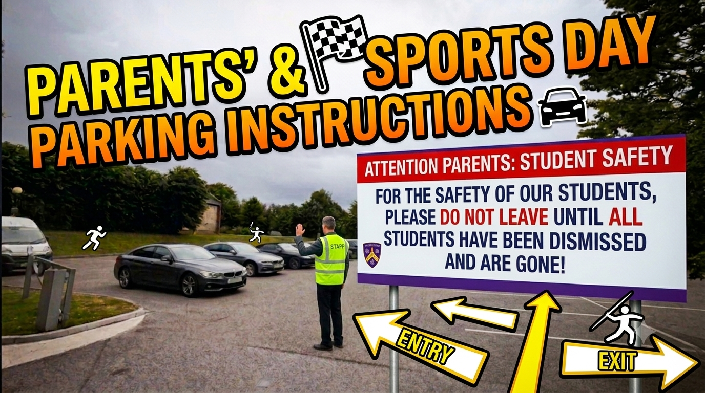 Parking instructions Video Sports Day